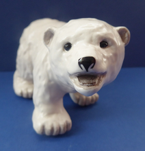 Load image into Gallery viewer, American ART POTTERY Polar Bear by C. Alan Johnson. ALASKAN Figurines. 1980s issue
