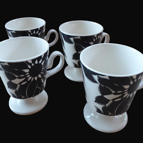  Funky 1960s JAVA Flower Power Coffee Cups. Oslo Shape by Carlton Ware. Sold as single items for spares