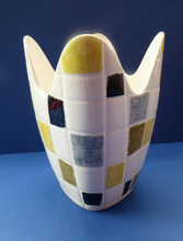 Load image into Gallery viewer, Large MIDWINTER Stylecraft Mosaic Freeform Handkerchief Vase by Jessie Tait. Stylecraft 1960s
