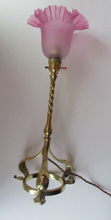 Load image into Gallery viewer, Antique ART NOUVEAU Brass Table Lamp
