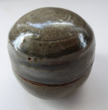 Load image into Gallery viewer, STUDIO POTTERY: Jason Wason by Cute Little Lidded Pot with 1970s Impressed St Ives Marks &amp; Wason Stamp
