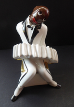 Load image into Gallery viewer, Very Rare ROBJ Collection ART DECO French Jazz Band Accordionist Figurine; c 1928
