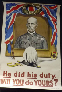 Antique WWI Recruitment Poster He Did His Duty Published 1916