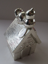 Load image into Gallery viewer, 1960s Silver Plate Snoopy on Kennel Bank or Money Box
