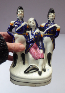 Rare Antique Staffordshire Figurine Representing the Death of Nelson, c 1840