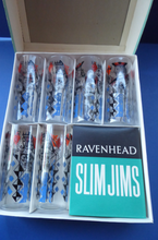 Load image into Gallery viewer, 1960s TUMBLERS. Playing Cards Design by Alexander Hardie-Williamson for Ravenshead Glass. Kings &amp; Queens Slim Jim Drinking Glasses
