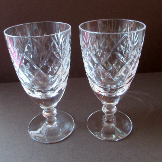 1950s Edinburgh Crystal Wine Glasses Lochiel