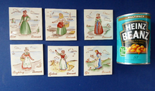 Load image into Gallery viewer, Vintage DANISH Miniature Ceramic Tiles. Folk Art Images of Ladies Working. Each Wears a Regional Costume
