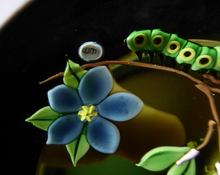 Load image into Gallery viewer, SCOTTISH Large 1993 Limited Edition Caithness CATERPILLAR Paperweight by William Manson. Signed to the base
