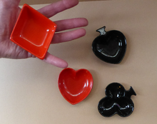 Load image into Gallery viewer, Rare CARLTON WARE Set of 1960s Ceramic Playing Card Suite Dishes
