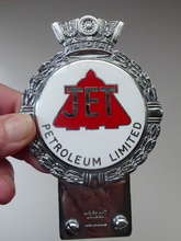 Load image into Gallery viewer, 1960s CAR BADGE for JET Petroleum Ltd
