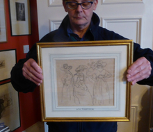 Load image into Gallery viewer, 19th Century Pencil Drawing by Wolfgang Adam TOEPFFER (1766 - 1847) Switzerland. Sheet of Figure Studies
