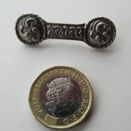 1940s Silver CELTIC Bar Brooch Designed by Robert Allison