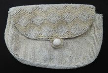 Load image into Gallery viewer, Beautiful Little Vintage FRENCH 1940s / 1950s Beaded Evening Purse; Embellished All Over with Glass Beads
