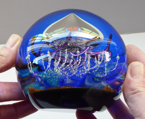 LIMITED EDITION Scottish Caithness Glass Paperweight: MILLENNIUM Voyager by Colin Terris; 2000