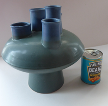Load image into Gallery viewer, Brutalist Art Pottery Sculptural Flying Saucer Vase
