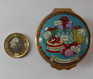 Vintage Halcyon Days Enamels Christmas Box 1995. Bundle of Christmas Presents. Excellent Condition