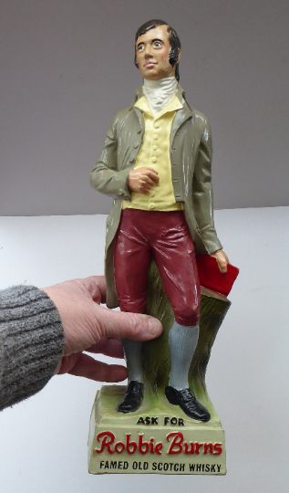 Rubberoid Whisky Advertising Figure Robert Burns