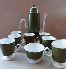 Load image into Gallery viewer, Vintage Complete Set Olive Carlton Ware Oslo Coffee Set 1960s
