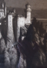 Load image into Gallery viewer, Percival Gaskell Neuschwanstein Castle Mezzotint 1913

