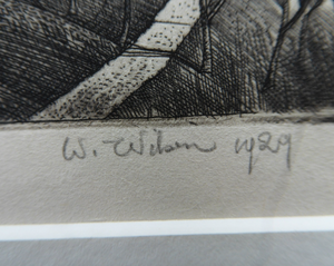 William Wilson Etching. Rothenburg ob der Tauber 1929