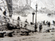 Load image into Gallery viewer, William Wyllie HMS Victory Portsmouth Signed Drypoint Etching
