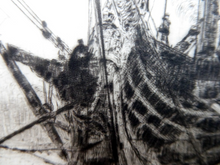 Load image into Gallery viewer, William Wyllie HMS Victory Portsmouth Signed Drypoint Etching
