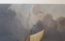 Load image into Gallery viewer, Antique 1830s Hand Coloured Engraving Burnet after Turner The Bridgewater Seapiece
