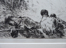 Load image into Gallery viewer, Arthur Briscoe Flooded Decks Drypoint Etching 1931
