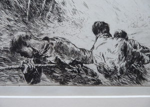 Arthur Briscoe Flooded Decks Drypoint Etching 1931