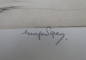 George Soper 1920s Original Pencil Signed Etching Carting Seaweed
