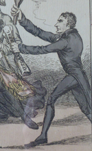Load image into Gallery viewer, Georgian 19th Century Satirical Print. A New Game of Shuttlecock

