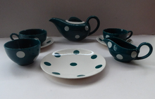 Load image into Gallery viewer, Rare 1950 J&amp;G MEAKIN STUDIO WARE Tea for Two Set with Polka Dots. Designed by Frank Trigger
