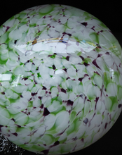 Load image into Gallery viewer, 1930s Glass Hanging Goldfish Bowl or Flycatcher Lampshade. Opaque Glass with Tutti Frutti Splatters
