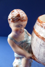Load image into Gallery viewer, Antique WEDGWOOD &amp; Co., LTD Figurine. Two Children Carrying a Barrel. Unicorn Mark
