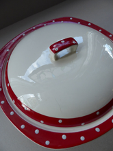 Load image into Gallery viewer, 1950s RED DOMINO Midwinter Lidded Serving Dish or Tureen. Designed by Jessie Tait
