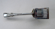 Load image into Gallery viewer, SOLID STERLING SILVER. Fabulous Edwardian Asparagus Tongs or Pastry Servers; with London Hallmark for 1906
