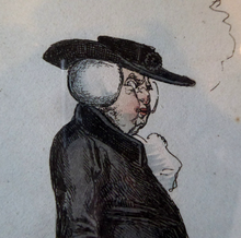Load image into Gallery viewer, GEORGIAN PRINT. Satirical Print 1829 by William Heath. Entitled &quot;Take care of your pockets - a hint for the orthodox&quot;
