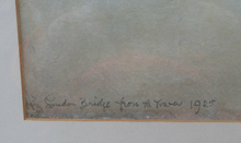 Load image into Gallery viewer, Knighton Hammond. Old London Bridge from the Tower  Watercolour 1920sKnighton Hammond. Old London Bridge from the Tower  Watercolour 1920s
