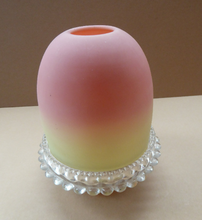 Load image into Gallery viewer, ANTIQUE Victorian Thomas WEBB Burmese Glass Shade with Clarke&#39;s Cricklite FAIRY Lamp or Night Light
