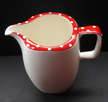Load image into Gallery viewer, 1950s MIDWINTER Red Domino Large Milk Jug or Pitcher. Designed by Jessie Tait
