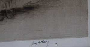 ORIGINAL ETCHING by Scottish Artist James McBey (1883 - 1959). The Silk Dress. Dated 1919 and signed in ink