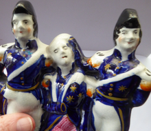 Load image into Gallery viewer, Rare Antique Staffordshire Figurine Representing the Death of Nelson, c 1840
