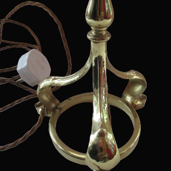 Antique ART NOUVEAU Brass Table Lamp