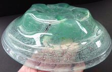 Load image into Gallery viewer, Art Deco WMF IKORA Very LARGE 1930s Crackle Glass Shallow Bowl by Karl Wiedmann, Germany
