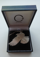 Load image into Gallery viewer, SCOTTISH SILVER Pendant. Edinburgh Hallmark 1992. Golden Eagle Pendant. Designer Piece: SW
