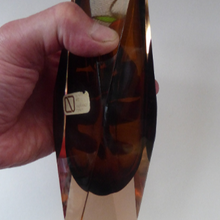Load image into Gallery viewer, Vintage MURANO Mandruzzato Sommerso Facet Cut Cinnamon Vase. With Original NASON Label
