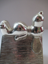Load image into Gallery viewer, 1960s Silver Plate Snoopy on Kennel Bank or Money Box
