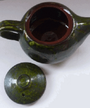 Load image into Gallery viewer, Vintage STUDIO POTTERY Stoneware Teapot. Attractive and Sturdy Pot with Japanese Inspired Decorations
