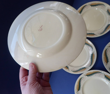 Load image into Gallery viewer, 1950s Vintage Susie Cooper Pottery BRACKEN PATTERN Dessert Plates. KESTREL shape. 9 inches
